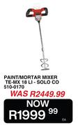 Einhell Paint/Mortar Mixer TE-MX 18 Li-Solo Co 510-0170