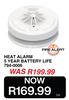 Fire Alert Heat Alarm 5 Year Battery Life 794-0006