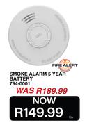 Fire Alert Smoke Alarm 794-0001