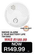 Fire Alert Smoke Alarm 794-0002