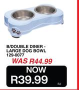 B/Double Diner-Large Dog Bowl 129-0077