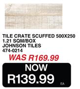 Tile Crate Scuffed 500 x 250 1.21 SQM/Box Johnson Tiles 474-0214