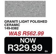 Graniti Light Polished Ceramic 149-0382