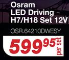 Osram LED Driving H7/H18 Set 12V OSR62103DWESY