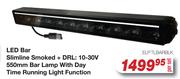 LED Bar Slimline SMoked +DRL: 10-30V 550mm Bar Lamp With Day Time Running Light Function ELPTLBARBLK