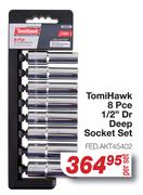 TomiHawk 8 Pce 1/2" Dr Deep Socket Set