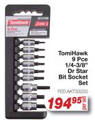 TomiHawk 9 Pce 1/4-3/8" Dr Star Bit Socket Set