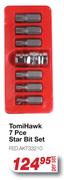 TomiHawk 7 Pce Star Bit Set