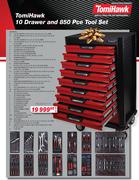 TomiHawk 10 Drawer and 850 Pce Tool Set