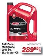 Auto Zone Multigrade 20W-50 Motor Oil AZC.20W505L-5L Each