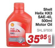 Shell Helix HX3 SAE-40 Motor Oil SHL.97658-500ml Each
