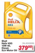 Shell Helix HX5 15W-40 Diesel Motor Oil SHL.625026066-5L Each