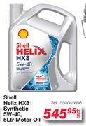 Shell Helix HX8 Synthetic 5W-40 Motor Oil SHL.550045698-5L Each