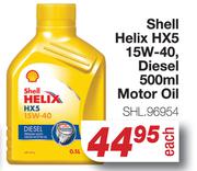 Shell Helix HX5 15W-40 Diesel Motor Oil SHL.96954-500ml Each