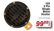12V 2 Pin Single Black Hooter ECT.HT705B