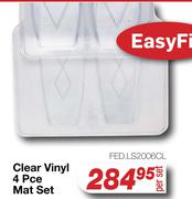 Auto Kraft Clear Vinyl 4 Pce Mat Set FED.LS2006CL-Per Set