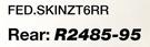 Skinz Race Rubber Mats Rear For Ford Ranger Single,Extended & Dbl Cab 2014-2023 FED.SKINZT6RR
