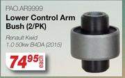 Lower Control Arm Bush (2/Pk) For Renault Kwid 1.0 50Kw B4DA (2015) PAO.AR9999