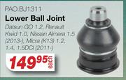 Lower Ball Joint For Datsun Go 1.2,Renault Kwid 1.0,Nissan Almera 1.5 2013-,Micra K13 1.2 PAO.BJ1311