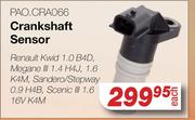 Crankshaft Sensor For Renault Kwid 1.0 B4D,Megane III 1.4 H4J,1.6 K4M,Sandero/Stepway 0.9 H4B PAO.CR