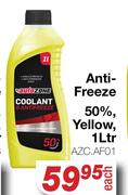 Auto Zone Anti-Freeze 50% Yellow  AZC.AF01-1Ltr