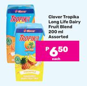 Clover Tropika Long Life Dairy Fruit Blend Assorted-200ml