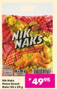 Nik Naks Maize Snack Baler-50 x 20g