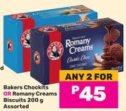 Bakers Chockits Or Romany Creams Biscuits Assorted-For 2 x 200g