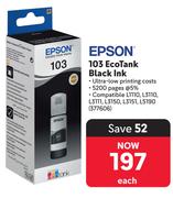 Epson 103 Ecotank Black Ink 377606
