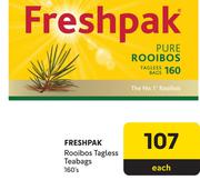 Freshpak Rooibos Tagless Teabags-160's