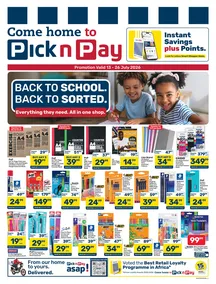 Pick n Pay : Back To School (13 July - 26 July 2026)