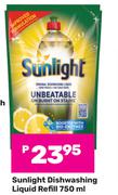 Sunlight Dishwashing Liquid Refill-750ml
