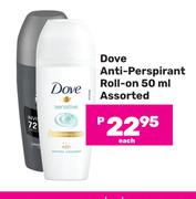 Dove Anti Perspirant Roll On Assorted-50ml Each