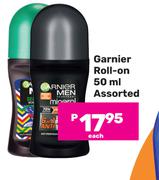 Garnier Roll On Assorted-50ml Each