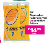 Bic Disposable Razors Normal Or Sensitive 5 Pack-Each