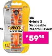 Bic Hybrid 3 Disposable Razors 8 Pack