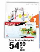 Salad Bowl Set/Water Set 7 Piece-Each
