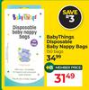 Baby Things Disposable Baby Nappy Bags 150 Bags