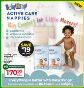 Baby Things Active Care Nappies Sizes 1-5-Per Pack