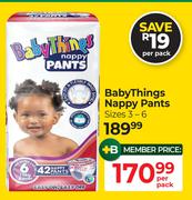 Baby Things Nappy Pants Sizes 3-6-Per Pack
