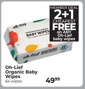 Oh Lief Organic Baby Wipes 64 Wipes