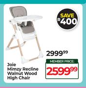Joie Mimzy Recline Walnut Wood High Chair