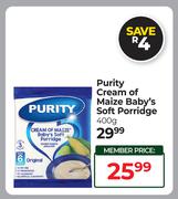 Purity Cream Of Maize Baby's Soft Porridge-400g