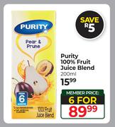Purity 100% Fruit Juice Blend-For 6 x 200ml