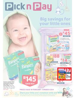 Pick n Pay : Baby ( 18 Feb - 09 Mar 2014 ), page 1