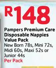 Pampers Premium Care Disposable Nappies Value Pack-Per Pack