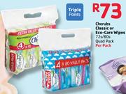 Cherubs Classic Or Eco-Care Wipes 72s/80s Quad Pack-Per Pack