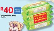 Bumbies Baby Wipes-4x60s