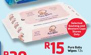 Pure Baby Wipes 72s