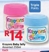 Krayons Baby Jelly Assorted-250ml Each